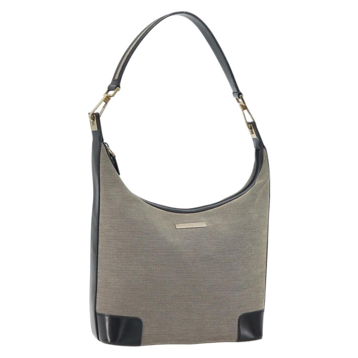Gucci Shoulder Bag Canvas Beige Gold 001 4204 Auth 158461